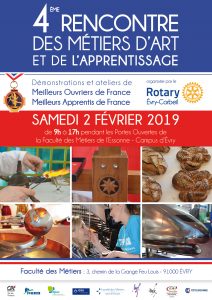 affiche 4ème rencontre des métiers d'art 2 février