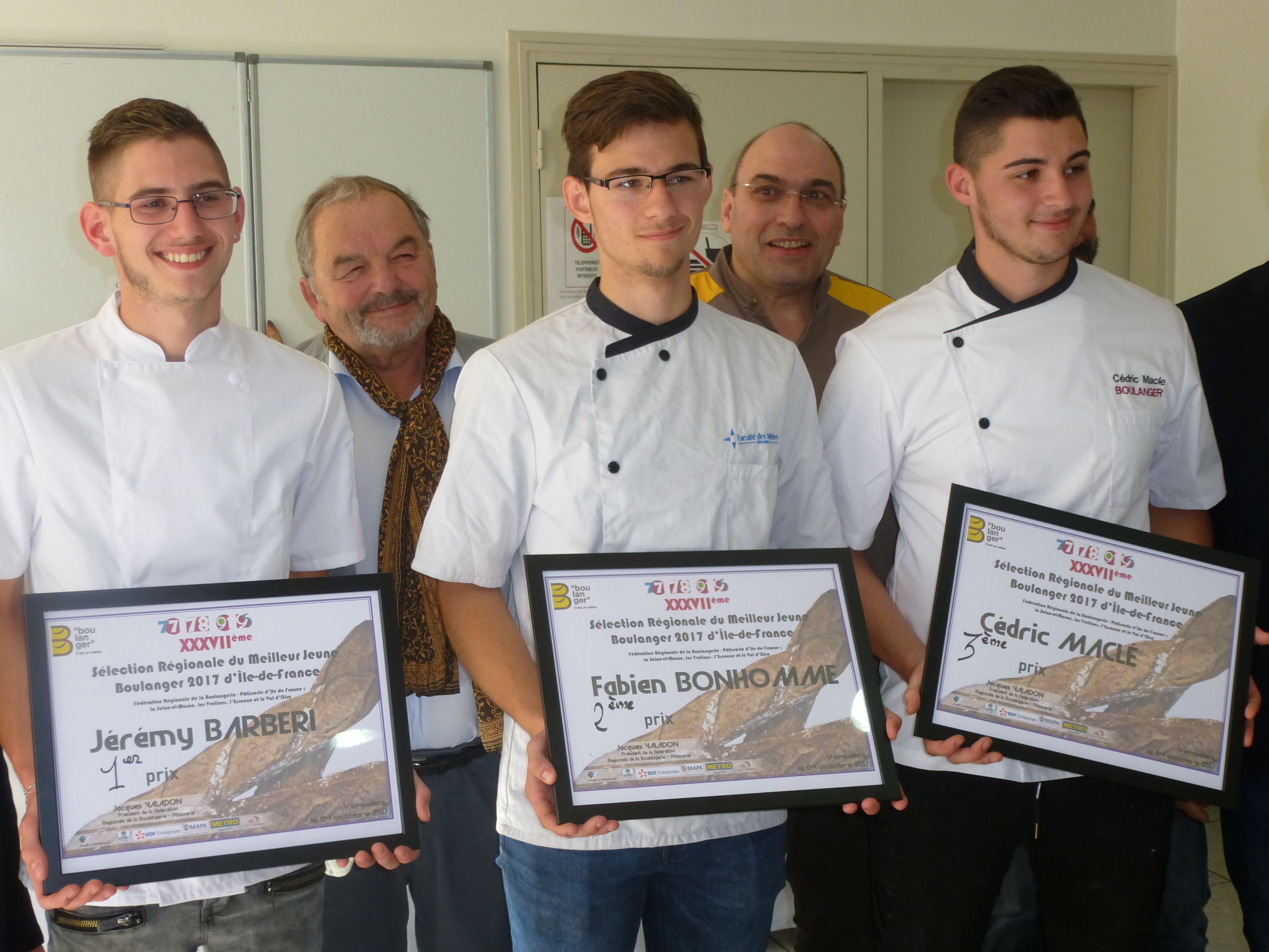 2 apprentis FDME sur le podium du concours « Meilleur Jeune Boulanger » région IDF