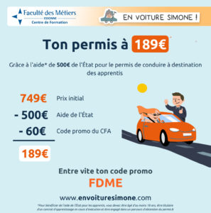 affiche permis à 189 euros