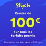 Coupon remise de 100 euros Stych pour permis b