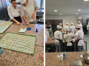 les apprentis pâtissiers en atelier