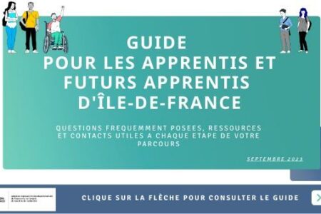 Accéder au Guide pour les apprentis et futurs apprentis d'IDF conçu par la DRIEETS