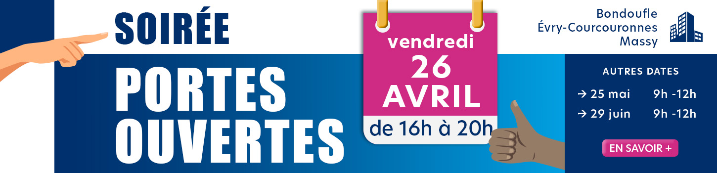 slide : soirée portes ouvertes vendredi 26 avril 16h à 20h