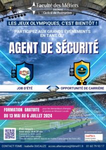 affiche de la formation parcours métiers de la sécurité 2023