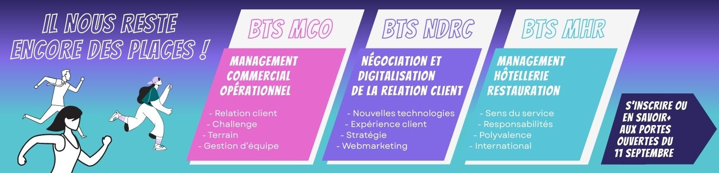 il reste encore des places venez à la JPO du 11 septembre