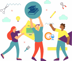 jeunes heureux d'apprendre divers métiers